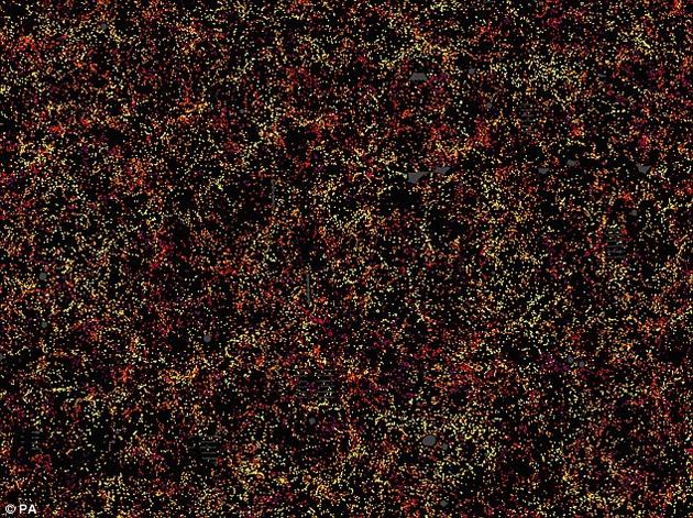 研究人员宇宙标准模型中的一处支柱理论“有些站不住脚”，因为暗物质背后的理论模型是80多年前创立的，有些过于简单了。图为宇宙3维地图的一部分。