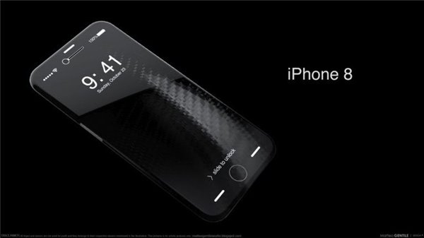 苹果iPhone8概念手机设计：玻璃机身，超薄环绕式屏幕