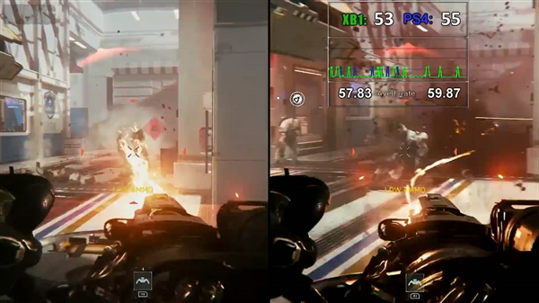 《使命召唤13》帧数对比：PS4全程吊打