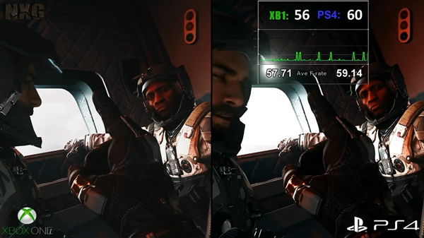《使命召唤13》帧数对比：PS4全程吊打