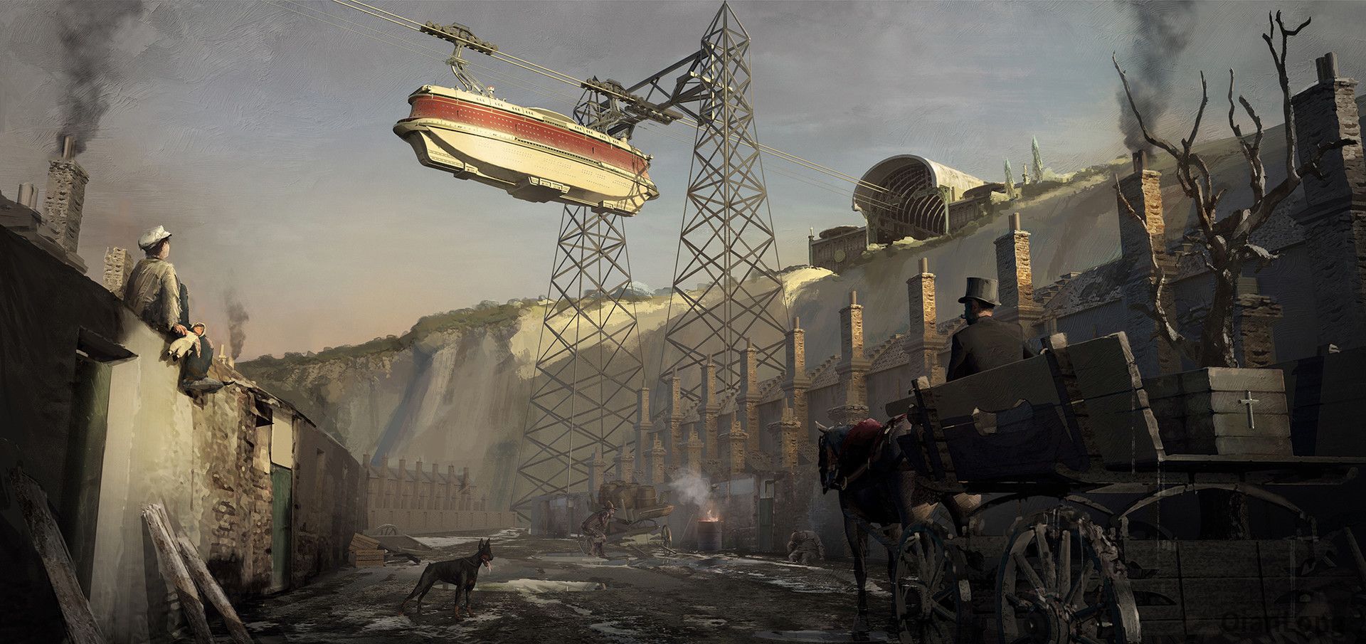 俄罗斯画家的空中游轮 比超级航母还要大N倍-