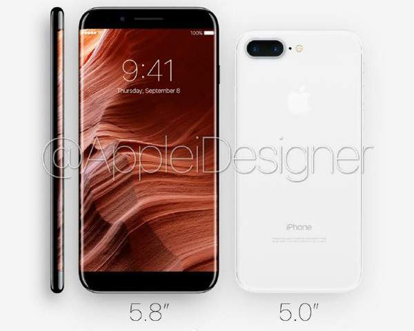 网曝iPhone 8 edge概念图：无边框/双镜头