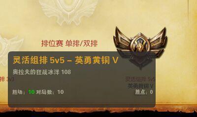 LOL组排10胜0负定级青铜V 竟因...