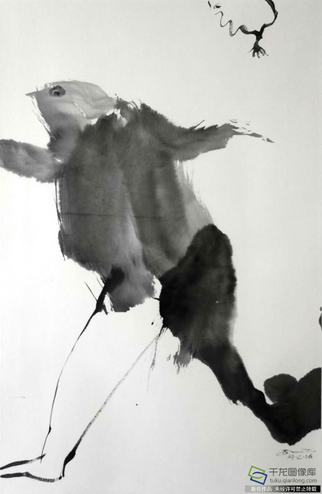 《飞翔》宣纸水墨66x45 cm2016