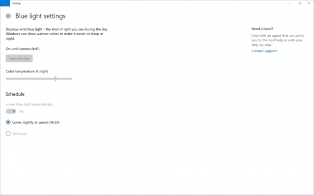 这个可以有！最新版Windows10添护眼模式 