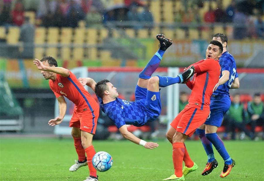 （体育）（22）足球&mdash;&mdash;中国杯：智利胜克罗地亚