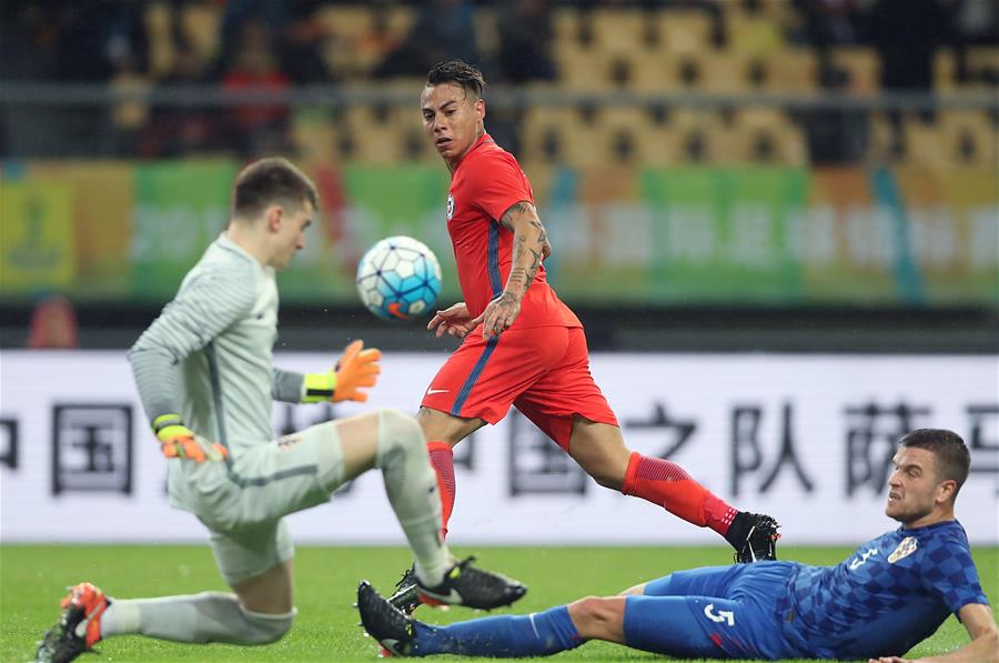 （体育）（5）足球&mdash;&mdash;中国杯：智利胜克罗地亚