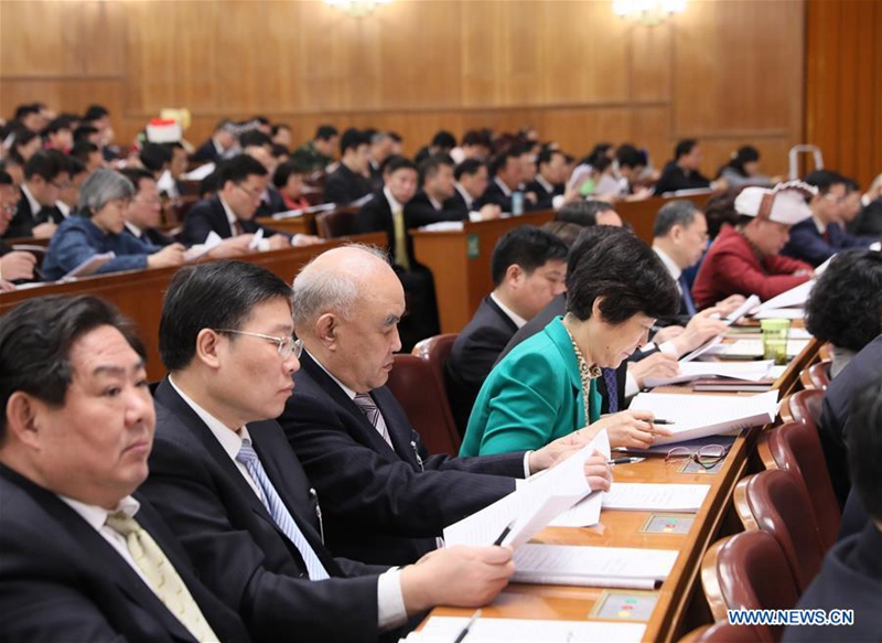 The fifth session of the 12th National People's Congress opens at the Great Hall of the People in Beijing, capital of China, March 5, 2017. (Xinhua/Lan Hongguang)