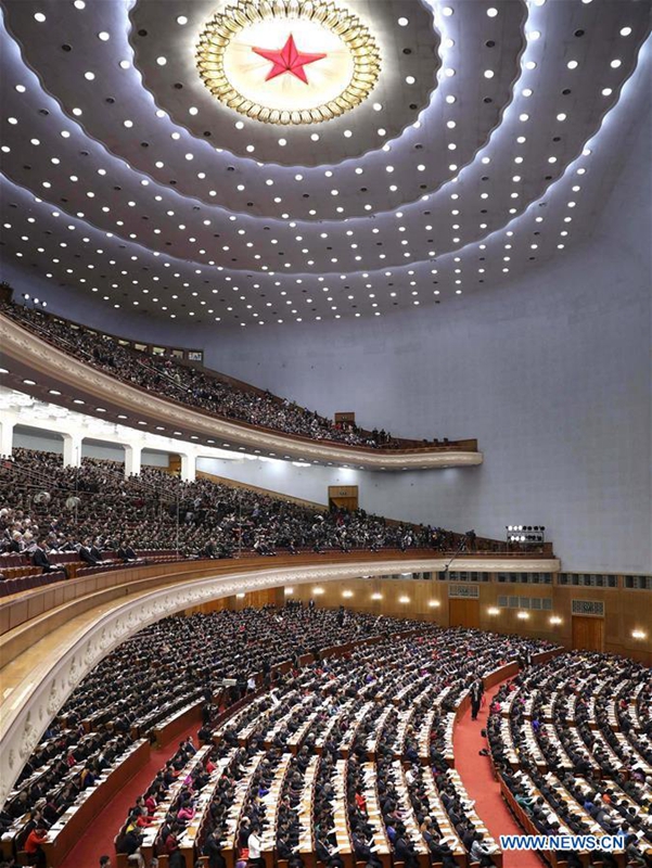 The fifth session of the 12th National People's Congress opens at the Great Hall of the People in Beijing, capital of China, March 5, 2017. (Xinhua/Ding Lin) 