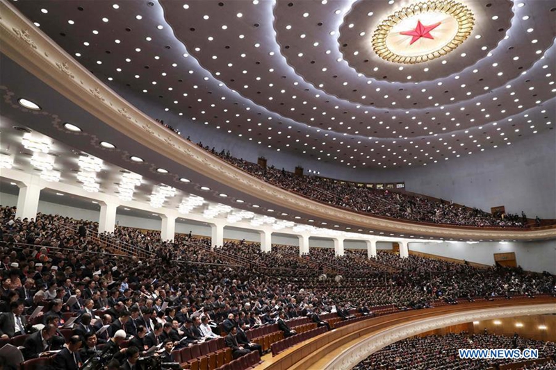 The fifth session of the 12th National People's Congress opens at the Great Hall of the People in Beijing, capital of China, March 5, 2017. (Xinhua/Ding Lin) 