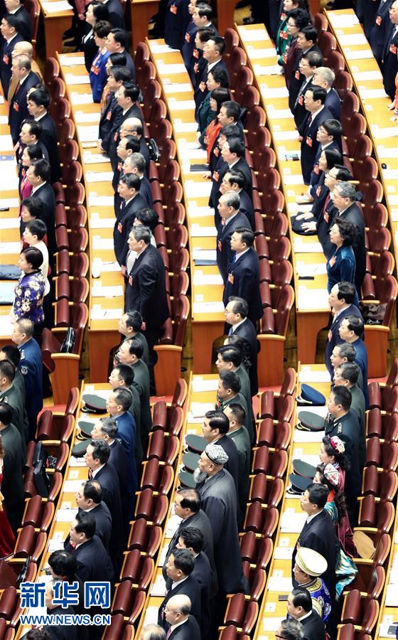 3月5日，第十二届全国人民代表大会第五次会议在北京人民大会堂开幕。这是大会会场。 新华社记者 陈建力 摄