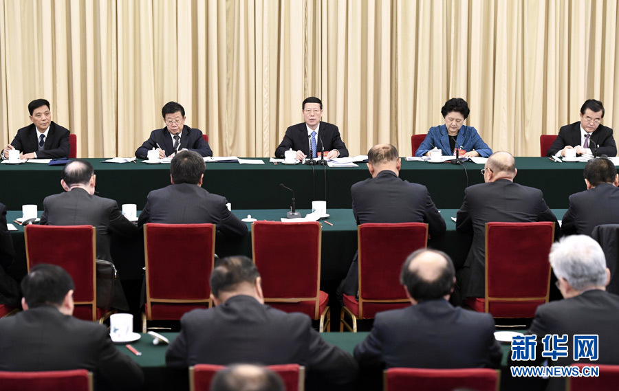 3月8日，中共中央政治局常委、国务院副总理张高丽参加十二届全国人大五次会议河北代表团的审议。 新华社记者 张领 摄