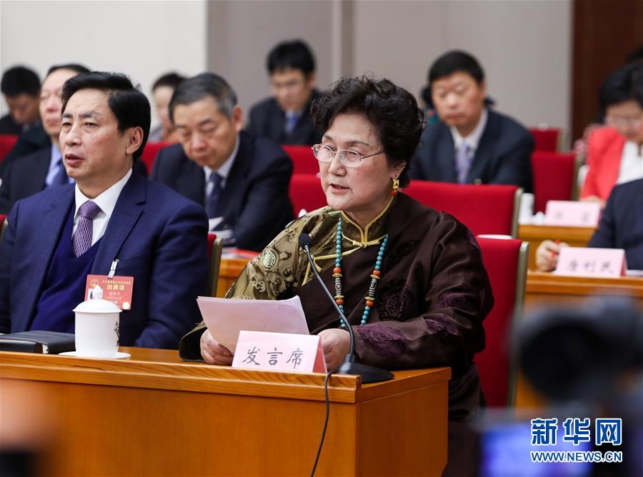 全国人大代表英措建议，建立中高端人才培养项目，为民族地区培养一批医疗学术带头人，同时通过远程教育、远程诊断等培训基层医护人员，使他们逐步成长为业务骨干。新华社记者 张铖 摄