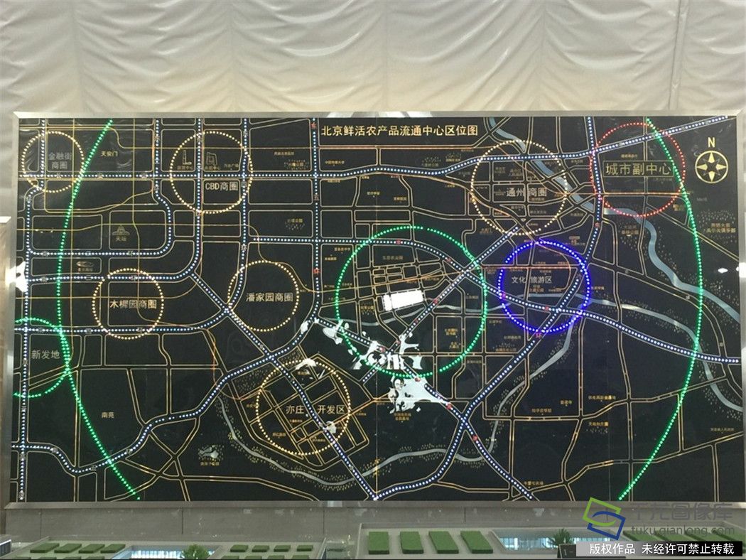 北京鲜活农产品流通中心区位图-千龙网记者宗晓丽 摄