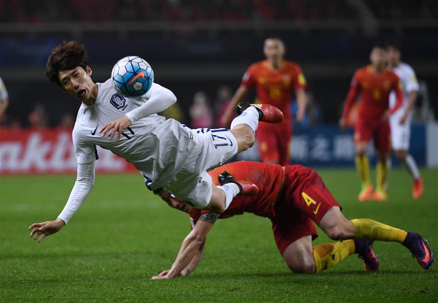 （体育）（55）足球&mdash;&mdash;世预赛：中国队战胜韩国队