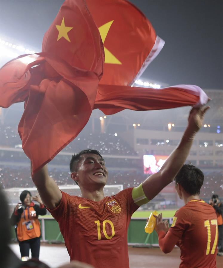 （体育）（17）足球&mdash;&mdash;世预赛：中国队战胜韩国队