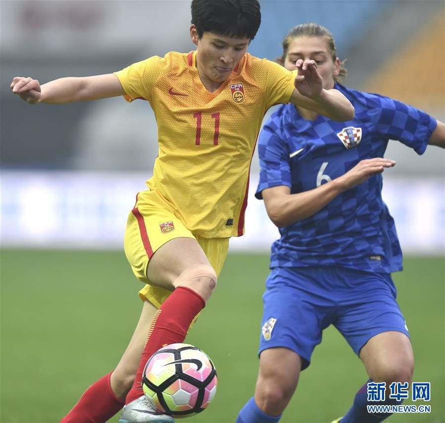 （体育）（3）足球——中国之队国际赛：中国女足胜克罗地亚队