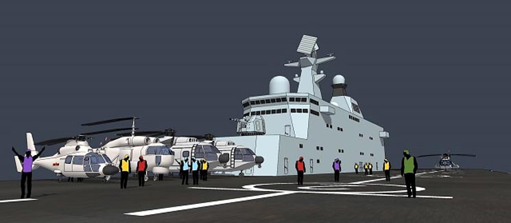 专家解析国产075型两栖攻击舰:吨位与美黄蜂