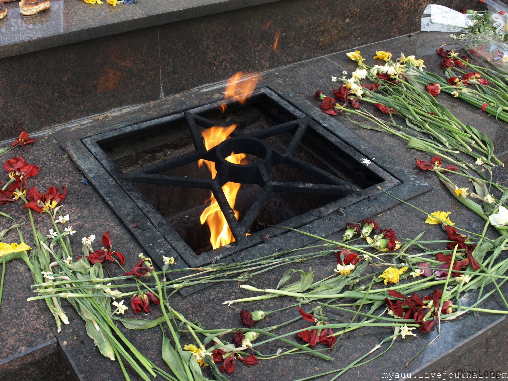 布良斯克州境内的T-34-76坦克纪念碑 就在哗哗