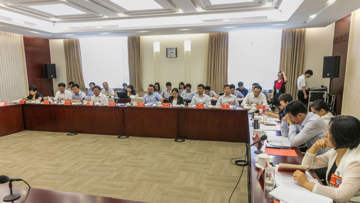 北京市十二次党代会进行分团讨论，审议党代会报告