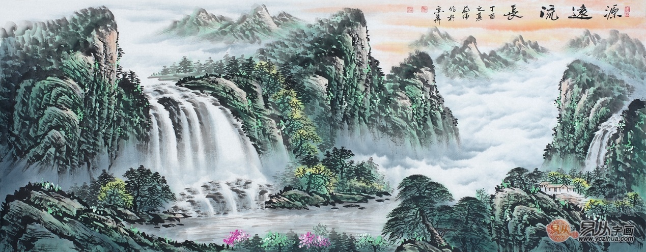 新中式客厅挂画山水画征服数万人的心