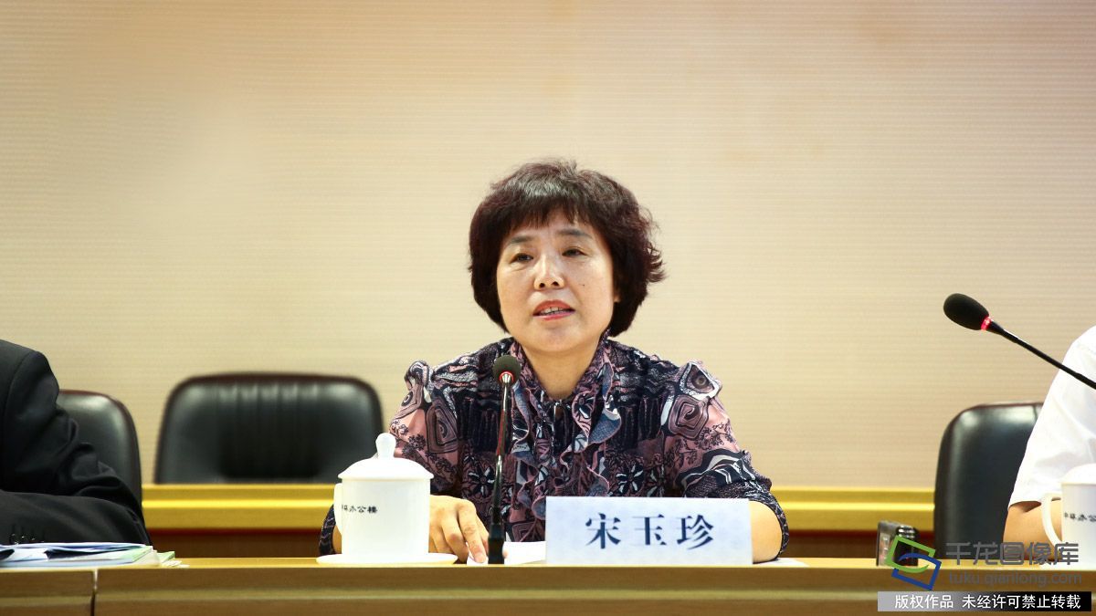 图为北京市教育委员会体育卫生与艺术教育处调研员宋玉珍介绍情况。