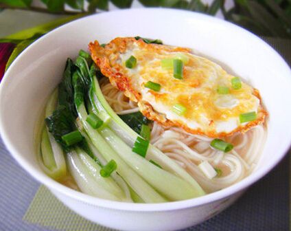 青菜鸡蛋面