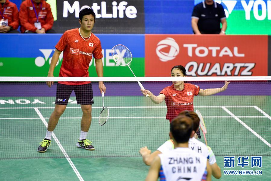 （体育）（6）羽毛球&mdash;&mdash;法国公开赛：张楠／李茵晖晋级混双16强