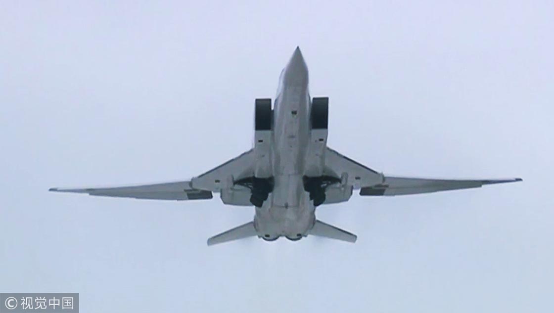 飞越两国领空:俄出动图-22M3远程轰炸机空袭