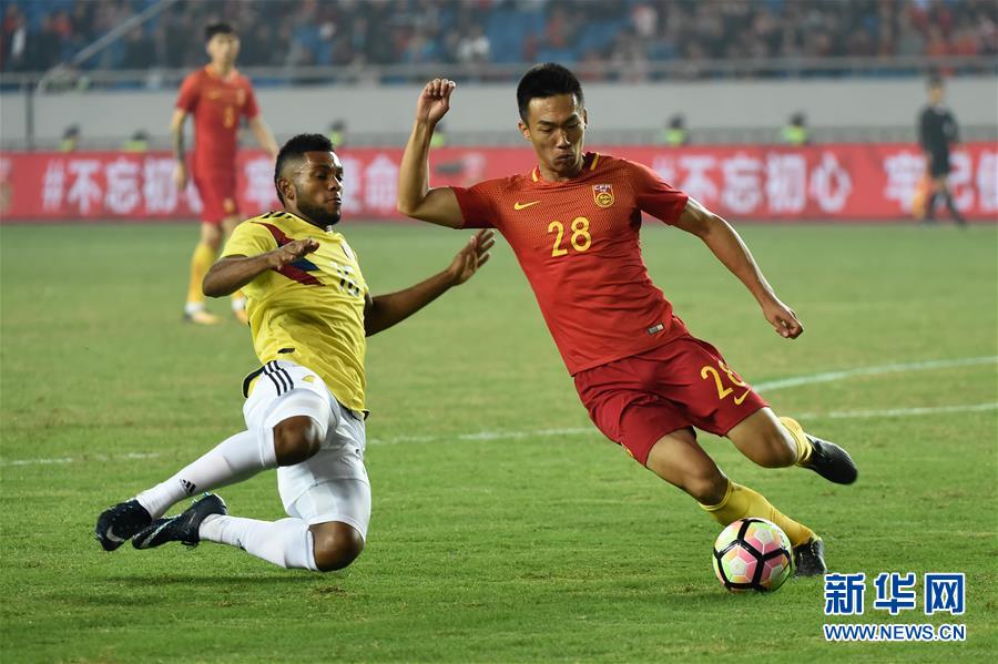 （体育）（3）足球&mdash;&mdash;友谊赛：中国负于哥伦比亚