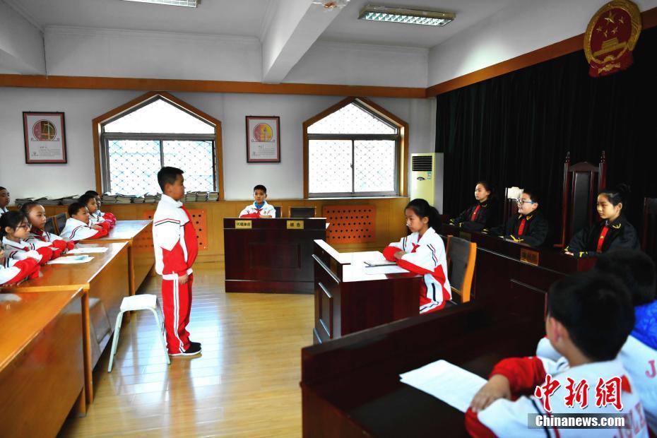 国家宪法日 河北小学生模拟法庭当“小法官”