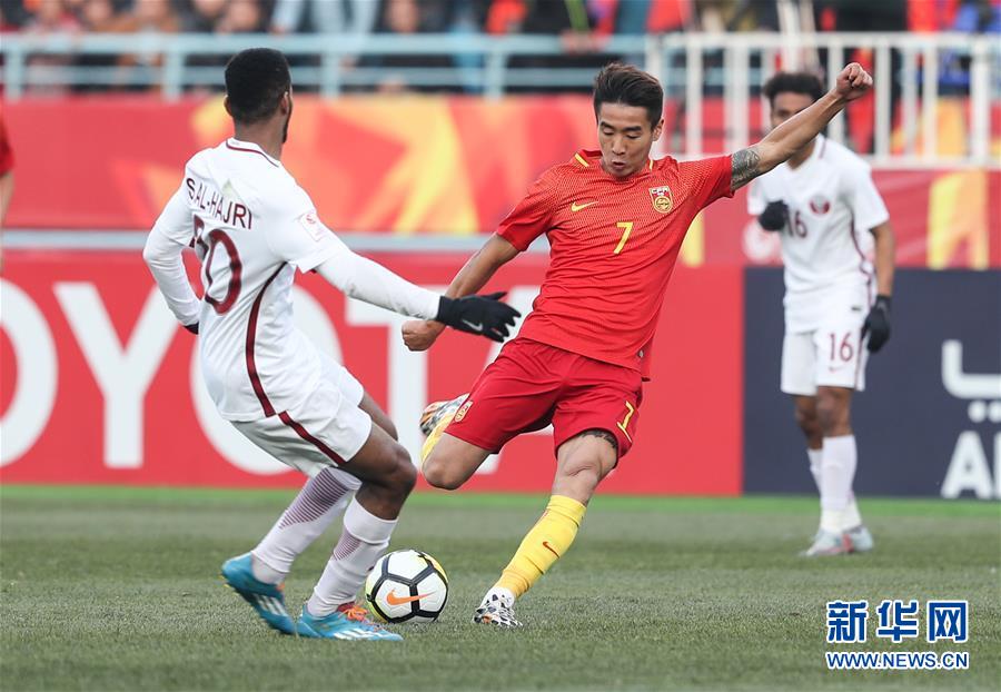 （体育）（9）足球&mdash;&mdash;亚足联U23锦标赛：中国队负于卡塔尔队