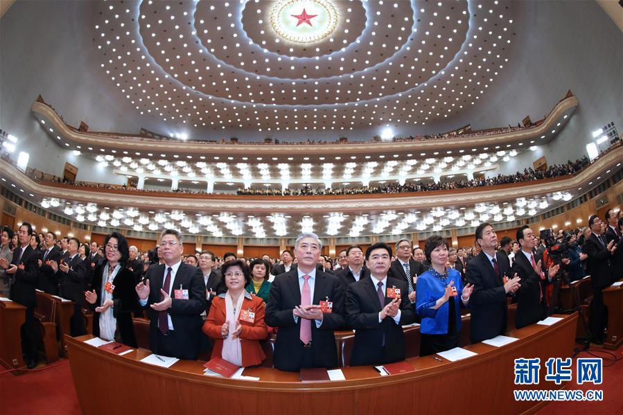 3月3日，中国人民政治协商会议第十三届全国委员会第一次会议在北京人民大会堂开幕。 新华社记者 李刚 摄