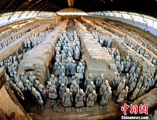 秦始皇帝陵兵马俑坑。陕西省文物局