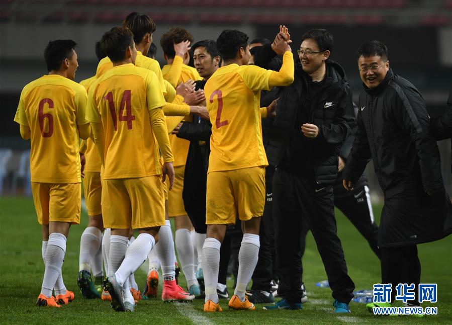 （体育）（9）足球&mdash;&mdash;友谊赛：中国U21选拔队胜塔吉克斯坦国家队