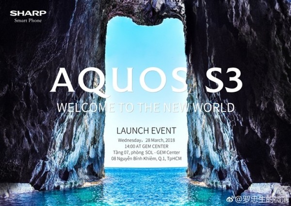 夏普AQUOS S3将发布 最小6英寸刘海屏