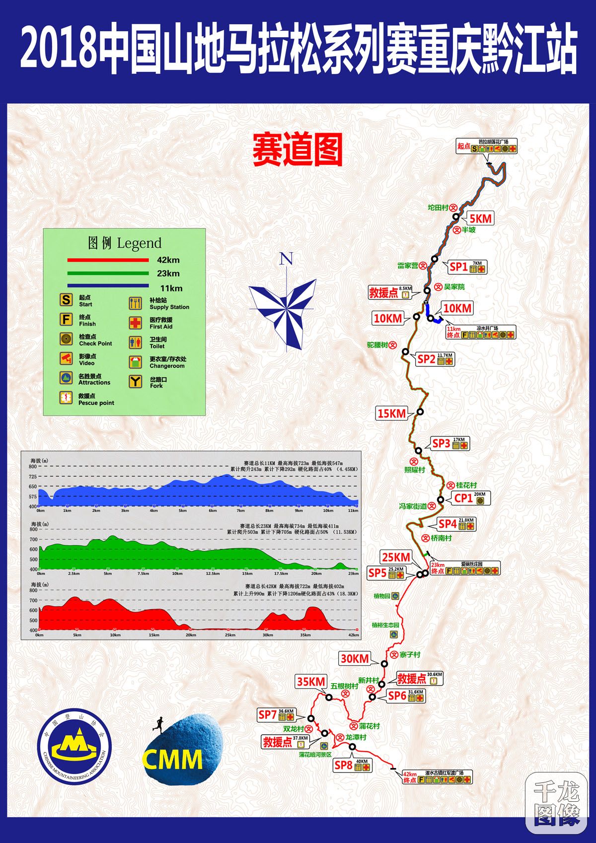 2018黔江站比赛线路图