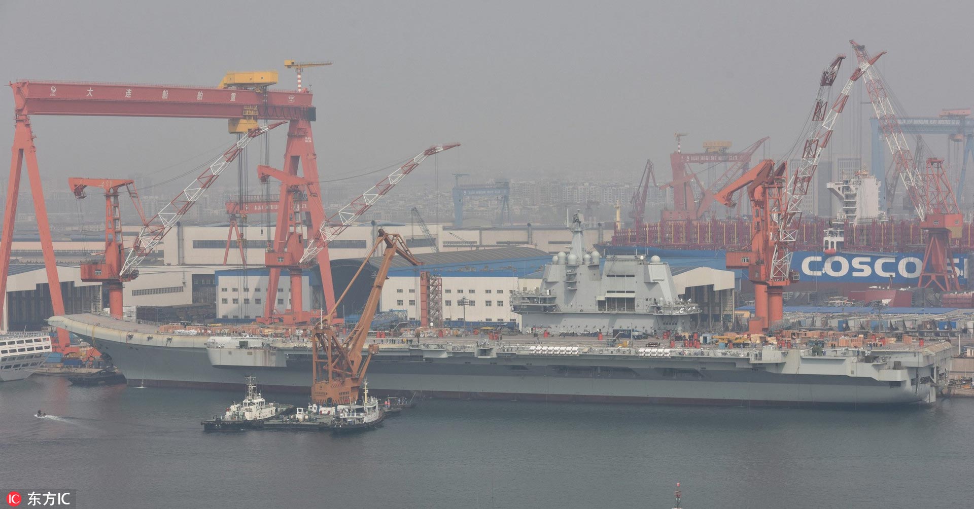 2018年04月19日,辽宁大连,天气有雾,首艘首艘