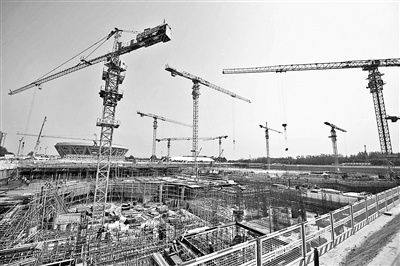 北京冬奥会项目首设倒计时牌 国家速滑馆下月