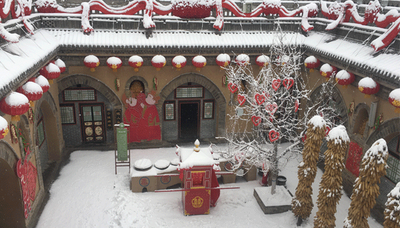 童眼看春节|北大附小石景山学校杨博元：雪中的地坑院