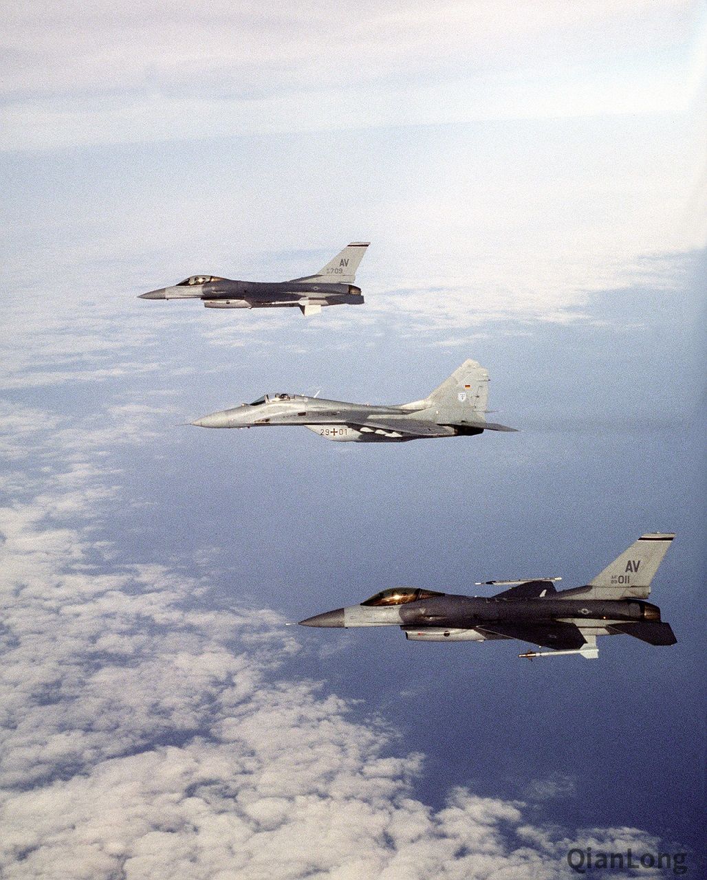 同F-16联合演习的德国米格-29战斗机 此时两德