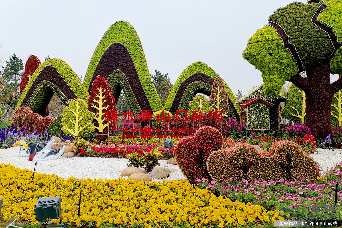 北京世园会|生态门头沟 百里山水城主题花坛