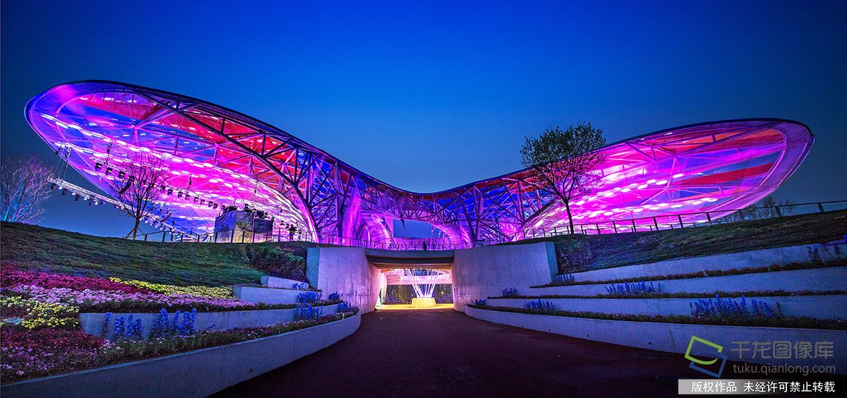 北京世园会|夜瞰世园,犹在天上宫阙