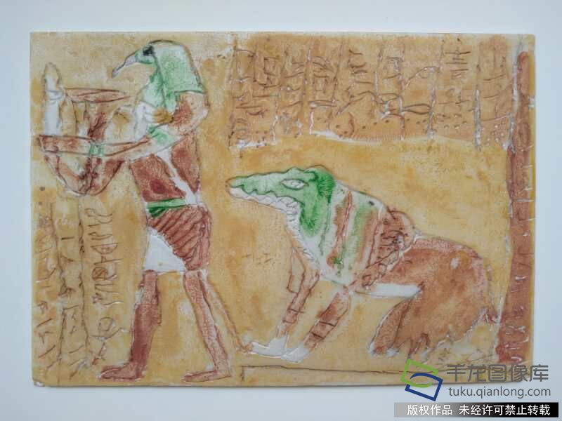 中国传媒大学附属小学范子游：套色版画 《古埃及文字创造者托特》