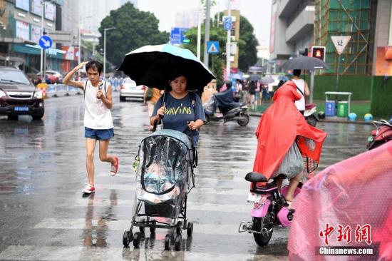 资料图:市民冒雨出行。<a target='_blank' href='http://www.chinanews.com/'>中新社</a>记者 俞靖 摄 点击进入下一页