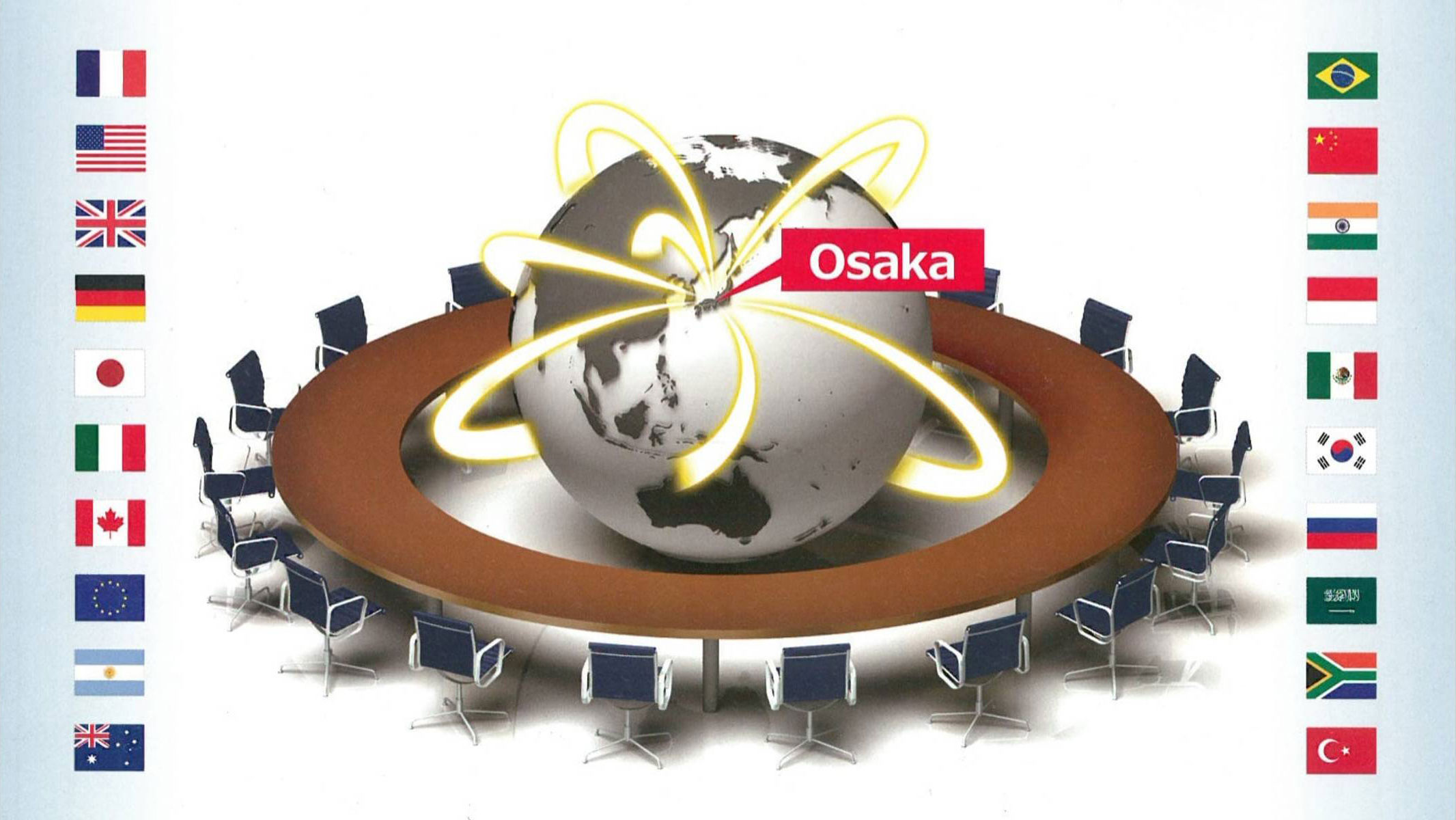 2019年G20峰会将于6月28日(周五)、29日(周六)在日本大阪举办,图为日本发布的大阪G20宣传海报。(拖拽或保存可查看大图)1