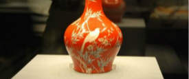 朱家良：珊瑚红珐琅彩花鸟纹瓶