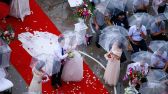 “情系中铁，唯你一生”集体婚礼现场 千龙网发