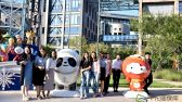 9月18日上午，“冰墩墩”和“雪容融”带着历届冬奥会和冬残奥会吉祥物大家庭来北京冬奥组委办公区“参观”，吸引了许多人的关注。马志江摄 千龙网发