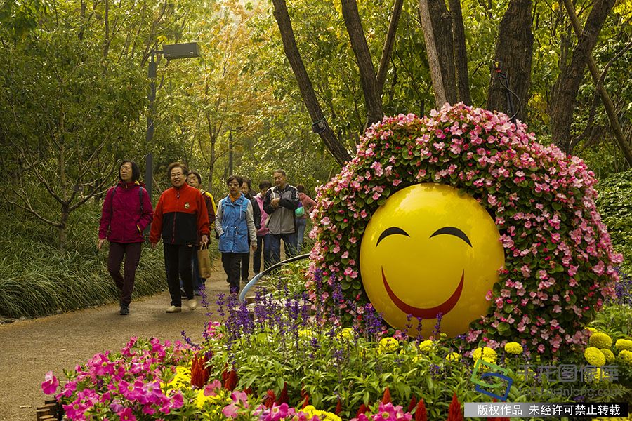 2019年10月18日，为全市开展首届“社区邻里节”预热，在北京市西城区蔺圃园城市森林公园，中心家园社区举办邻里长走活动。李海滨摄 千龙网发